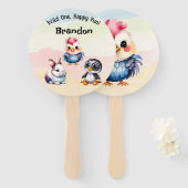 Wilde, glückliche Waldtiere Wasserfarbe Fächer (Vorne und Hinten)