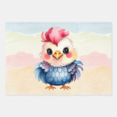 Wilde, glückliche Waldtiere Wasserfarbe Geschenkpapier Set (Vorderseite 2)