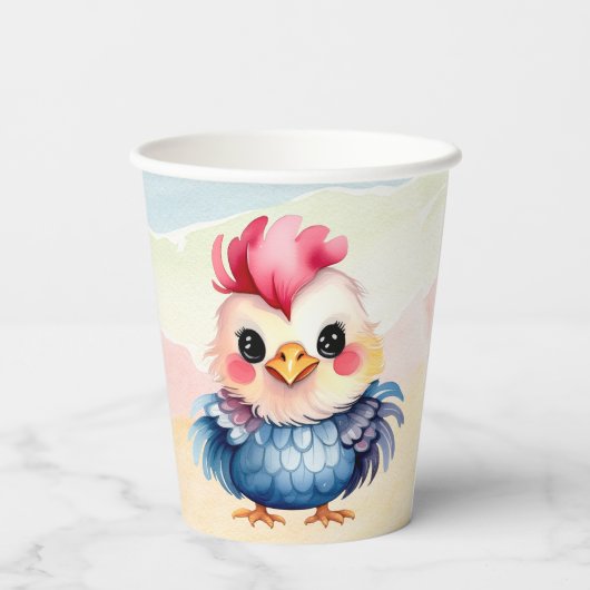 Wilde, glückliche Waldtiere Wasserfarbe Pappbecher (Rückseite)