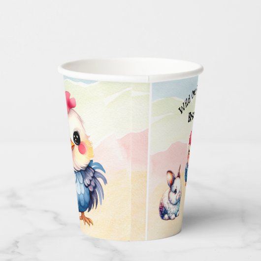 Wilde, glückliche Waldtiere Wasserfarbe Pappbecher (Rechts)