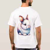 Wilde, glückliche Waldtiere Wasserfarbe T-Shirt (Rückseite)