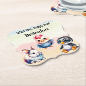 Wilde, glückliche Waldtiere Wasserfarbe Untersetzer (angewinkelt)