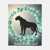 "Wilde Gold-Aura" Fleecedecke (Vorderseite)