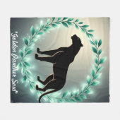 "Wilde Gold-Aura" Fleecedecke (Vorderseite (Horizontal))