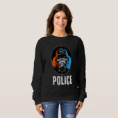 Wilde Gorilla-Polizei-Illustration Grafikdesigns Sweatshirt (Vorne ganz)