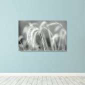 Wilde Gräser - Schwarz und Weiß Leinwanddruck (Insitu (Holzboden))