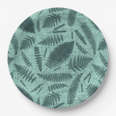 Wilde Gräser und Farne Pappteller (Vorderseite)