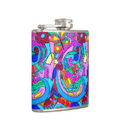 wilde groovy FarbfriedensLiebeflasche Flachmann (Rechts)