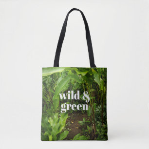 Wilde & Grüne Tropische Jungelgarten Tasche