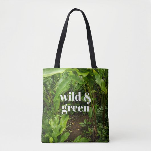 Wilde & Grüne Tropische Jungelgarten Tasche (Vorderseite)