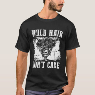 Wilde Haare, die sich nicht darum kümmern Schottis T-Shirt