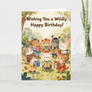 Wilde Happy Birthday Karte