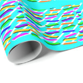 Wilde helle Aqua-Muster Geschenkpapier (Rolleneckpunkt)