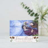 Wilde Herbst-Blume | Orange Forever Gesegnetes Fot Postkarte (Stehend Vorderseite)