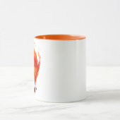 Wilde Herz-Wasser-Farbfox-Tasse Tasse (Zentrum)