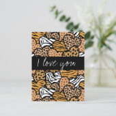 Wilde Herzen Ich Liebe dir Postcard Postkarte (Stehend Vorderseite)
