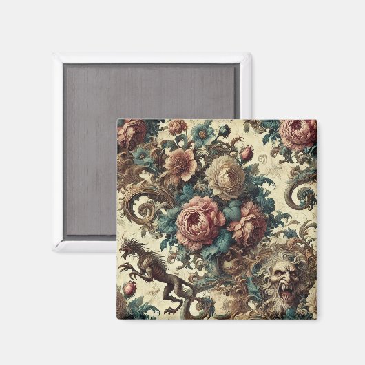 Wilde Herzen & Jagdhunde - Gotisch Viktorianisch Magnet (Vorderseite/Rückseite)