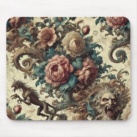 Wilde Herzen & Jagdhunde - Gotisch Viktorianisch Mousepad (Vorne)
