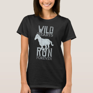 Wilde Herzen Rennen für Pferderücken T-Shirt