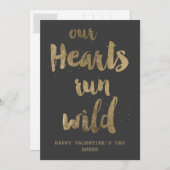 Wilde Herzen Valentinstag Postkarte (Vorne/Hinten)