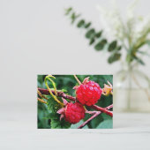 Wilde Himbeeren ATC Visitenkarte (Stehend Vorderseite)