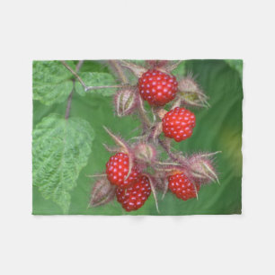 Wilde Himbeeren Fleecedecke
