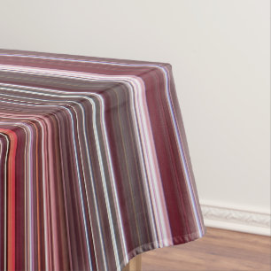 Wilde Himbeerrote, rosa und burgunderrote Streifen Tischdecke