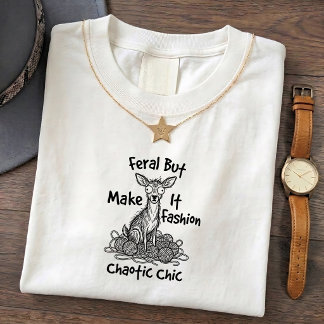 Wilde Hirsch Lustige Mode Zitat T-Shirt
