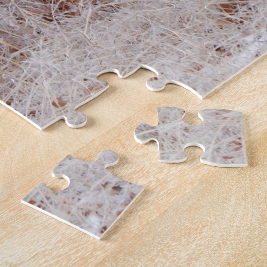 Wilde Hirsche im Schnee mit Baumpuzzle Puzzle (Seite)