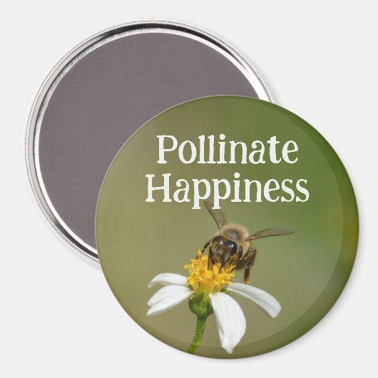 Wilde Honeybee Glück fotografische Biene Magnet (Vorderseite/Rückseite)