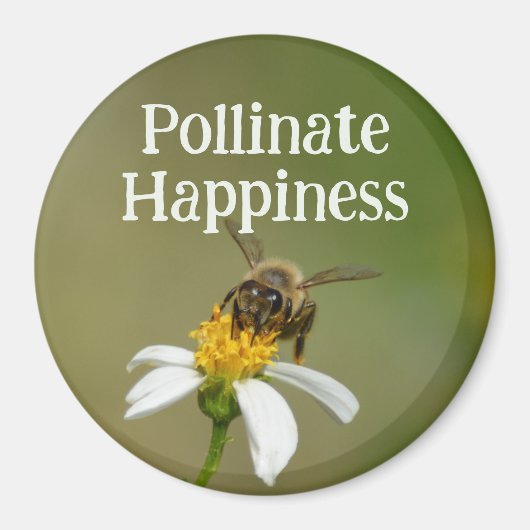 Wilde Honeybee Glück fotografische Biene Magnet (Vorne)