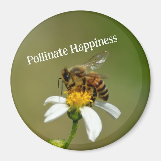 Wilde Honeybee Pollinate Glück Fotografisch Magnet (Vorne)