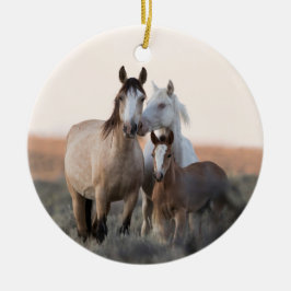 Wilde Hoofbeats Wild Horse Family Keramik Ornament