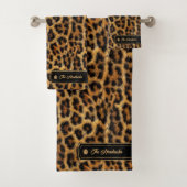 Wilde Ideen Gold Label Dunkler Leopard ID1160 Badhandtuch Set (Insitu)