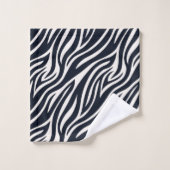 Wilde Ideen Silver Label Black & White Zebra ID116 Badhandtuch Set (Waschlappen)