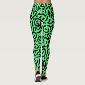 Wilde Iguana Grüne Leggings (Rückseite)