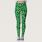 Wilde Iguana Grüne Leggings (Vorderseite)