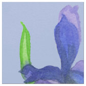 Wilde Iris Blume Lila Watercolor Blue Stoff (Nahaufnahme)