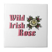 Wilde irische Rose Fliese (Vorderseite)