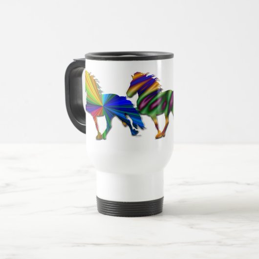 Wilde Isländer Reisebecher (Vorderseite Links)