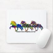 Wilde Isländerpferde Mousepad (Mit Mouse)
