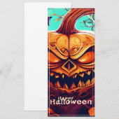 Wilde Jack-o-Lantern-Fledermaus-Halloween-Kunst (Vorne/Hinten)