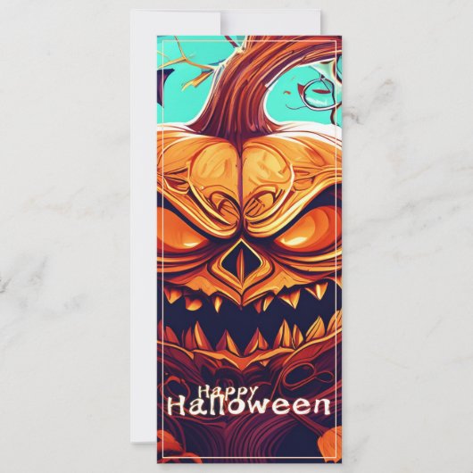 Wilde Jack-o-Lantern-Fledermaus-Halloween-Kunst (Vorderseite)