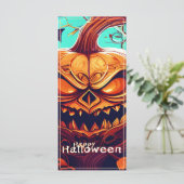 Wilde Jack-o-Lantern-Fledermaus-Halloween-Kunst (Stehend Vorderseite)