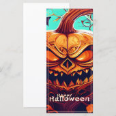 Wilde Jack-o-Lantern-Fledermaus-Halloween-Kunst (Vorne/Hinten)