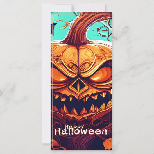Wilde Jack-o-Lantern-Fledermaus-Halloween-Kunst (Vorderseite)