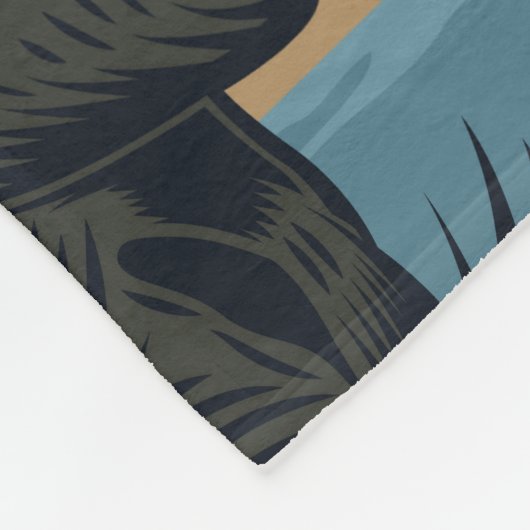 Wilde Jagd Fleecedecke (Ecke)