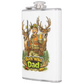 Wilde Jagd mit Papa lustige Jäger-Geschenkidee Flachmann (Links)