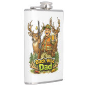 Wilde Jagd mit Papa lustige Jäger-Geschenkidee Flachmann (Rechts)