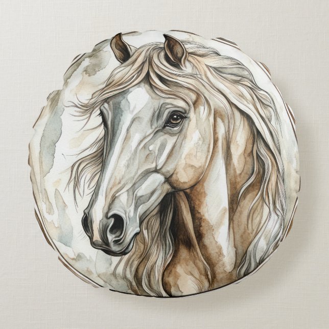 Wilde Jagd und zeitlose Sammlung Rundes Kissen (Vorderseite)